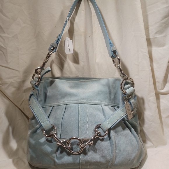 Coach suede shoulder bag - Picture 1 of 10